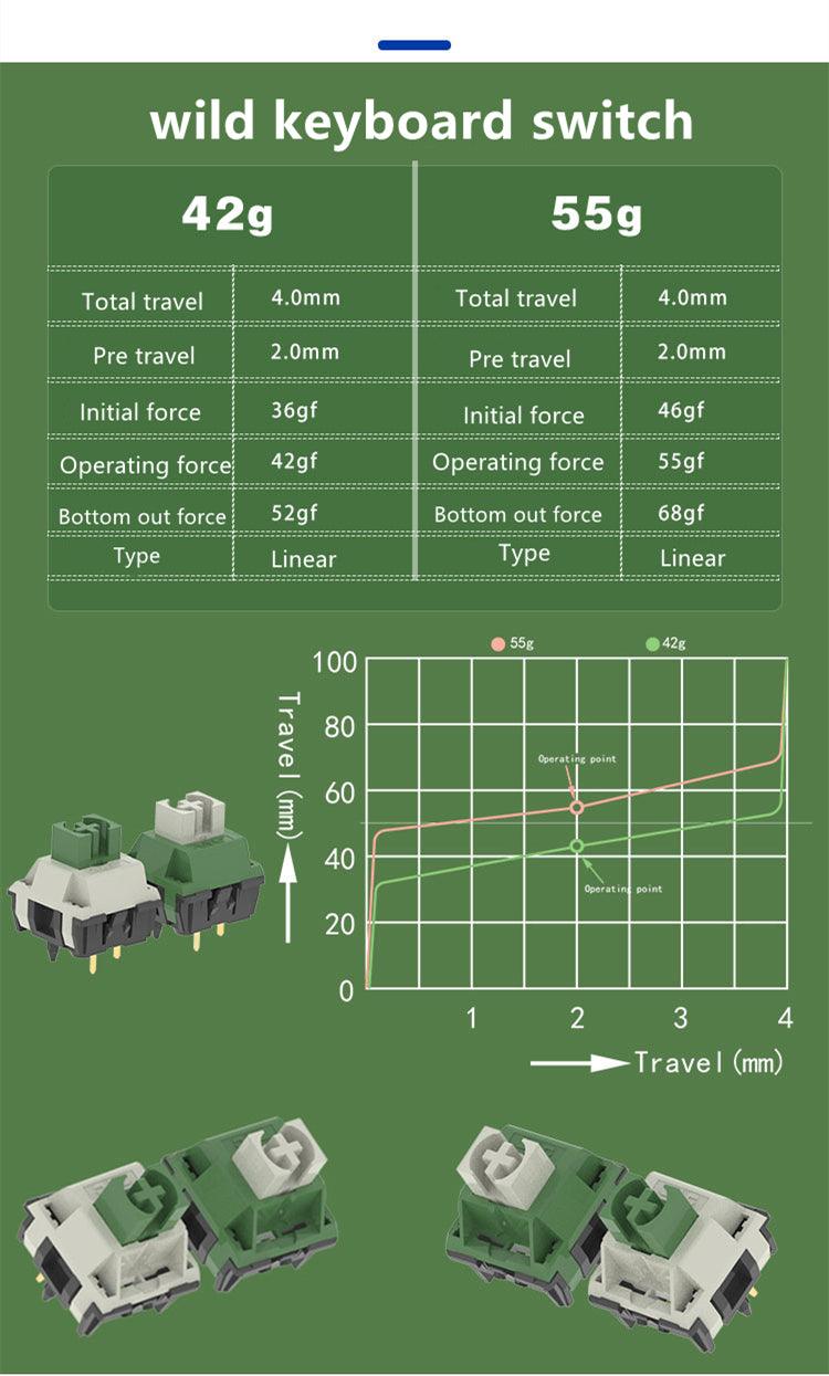 TTC 42g/55g Wild switches (Factory Pre-lubed) For Matrix Mechanical Keyboard - IPOPULARSHOP