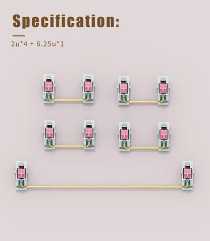 TTC Golden Pink Plate Mount Stabilizer (for total travel 3.6mm to 4mm)