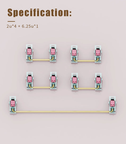 TTC Golden Pink Plate Mount Stabilizer (for total travel 3.6mm to 4mm)