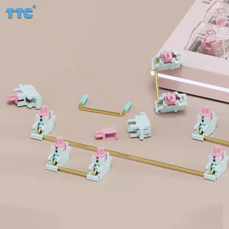 TTC Golden Pink Plate Mount Stabilizer (for total travel 3.6mm to 4mm)